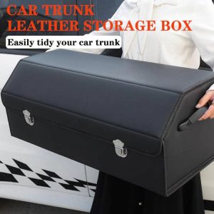 Car Trunk Leather Storage Box